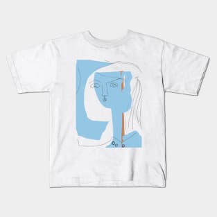 Picasso blue face Kids T-Shirt